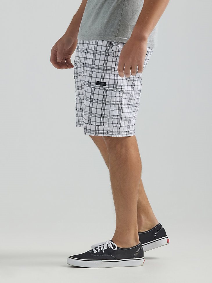 Men's Five Star Premium Cargo Short in White Plaid