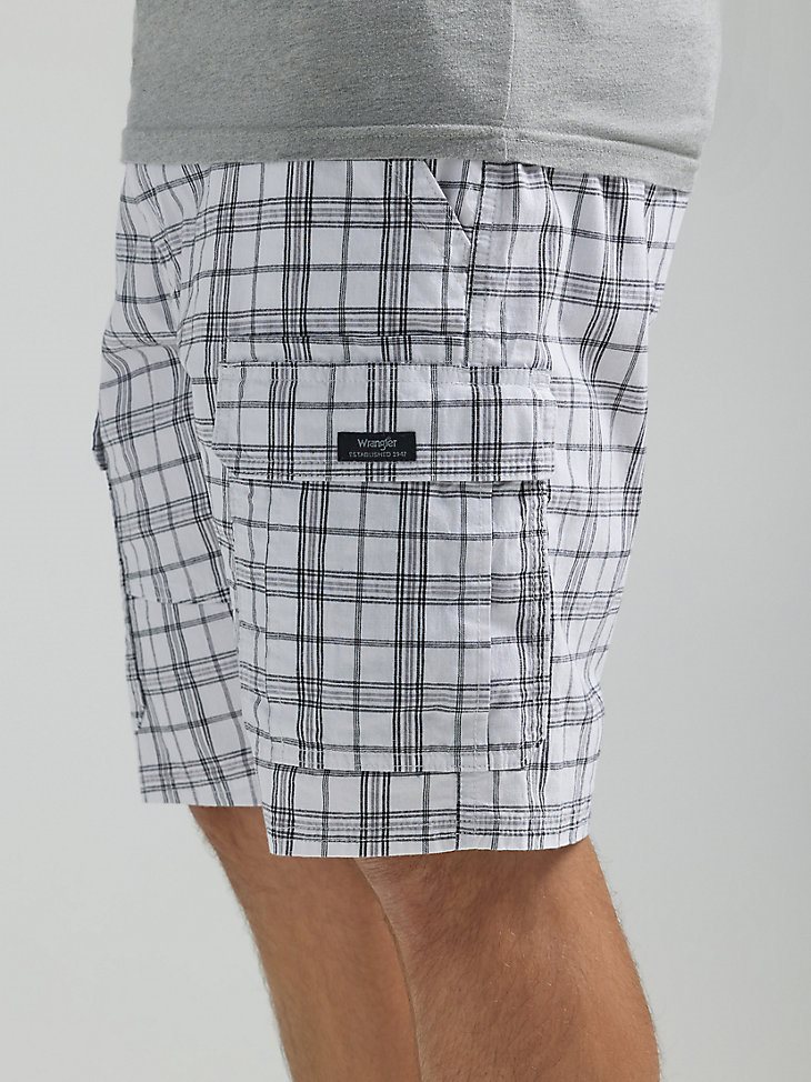 Men's Five Star Premium Cargo Short in White Plaid