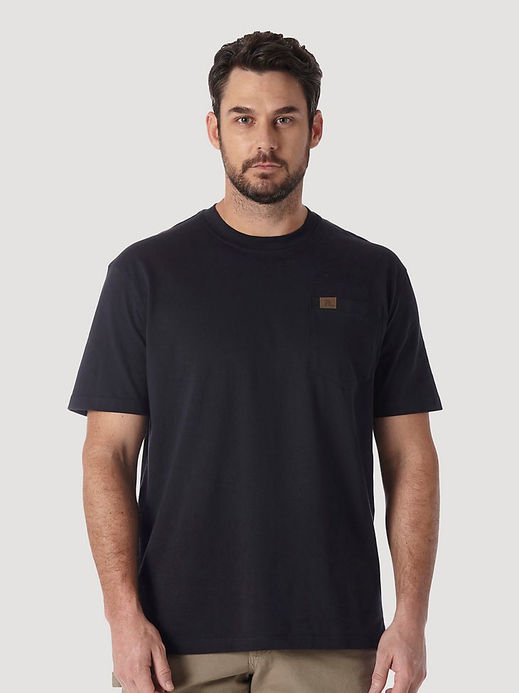Wrangler RIGGS Workwear Short Sleeve Pocket T-Shirt in Navy
