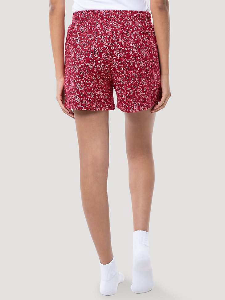 Women's Paisley Sleep Short in Red