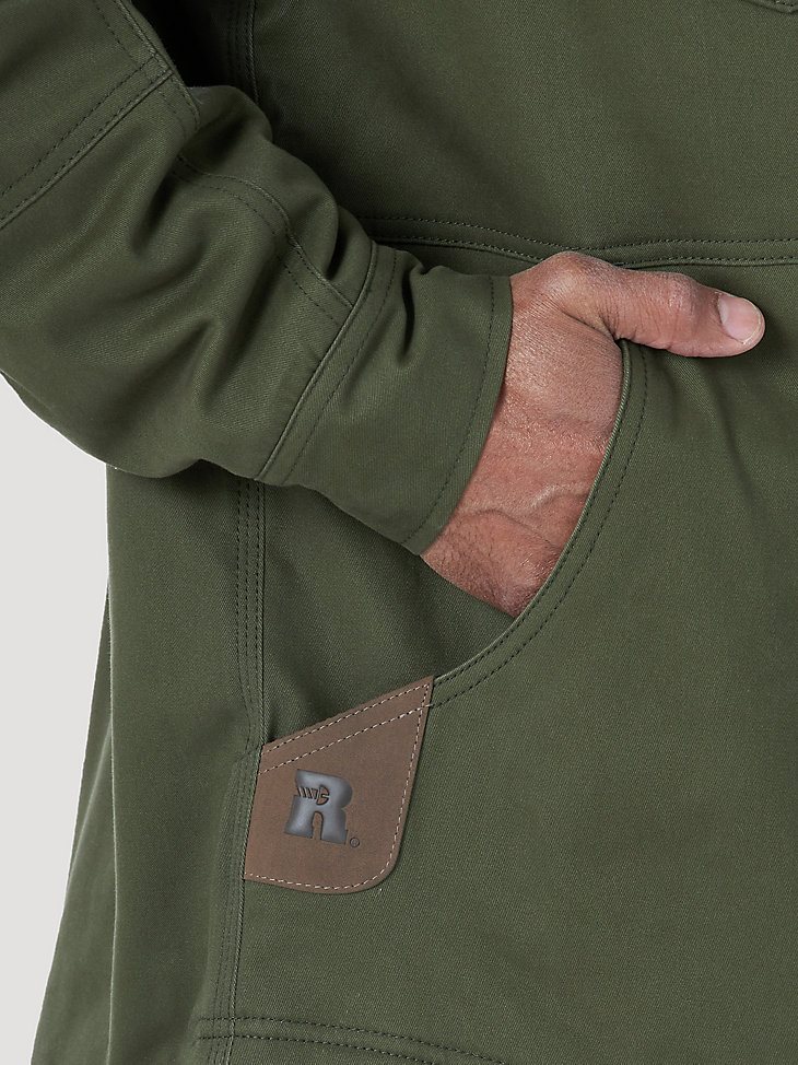 Wrangler RIGGS Workwear Tough Layers Fleece Lined Work Shirt Jacket in Loden