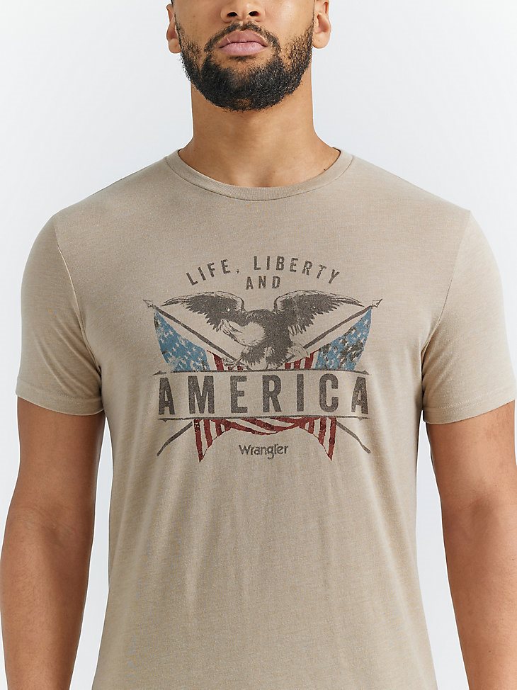 Men's Americana Eagle T-Shirt in Trench Coat