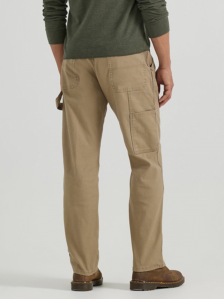 Wrangler Men's Five Star Premium Carpenter Jean in Khaki Canvas
