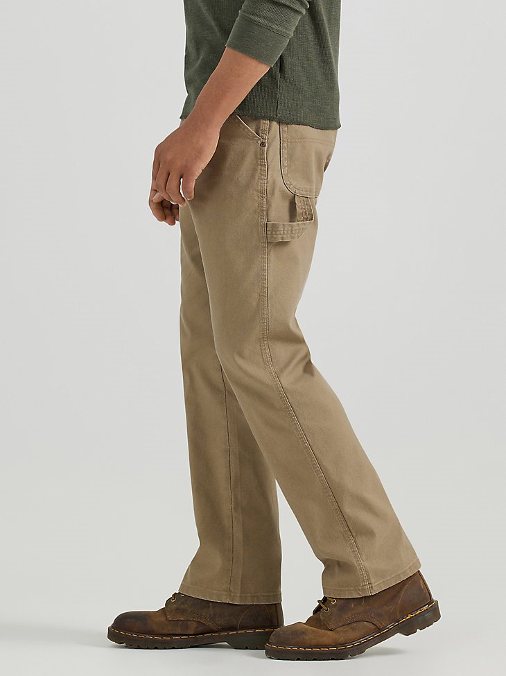 Wrangler Men's Five Star Premium Carpenter Jean in Khaki Canvas