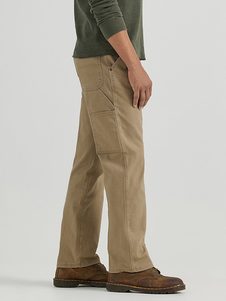 Wrangler Men's Five Star Premium Carpenter Jean in Khaki Canvas
