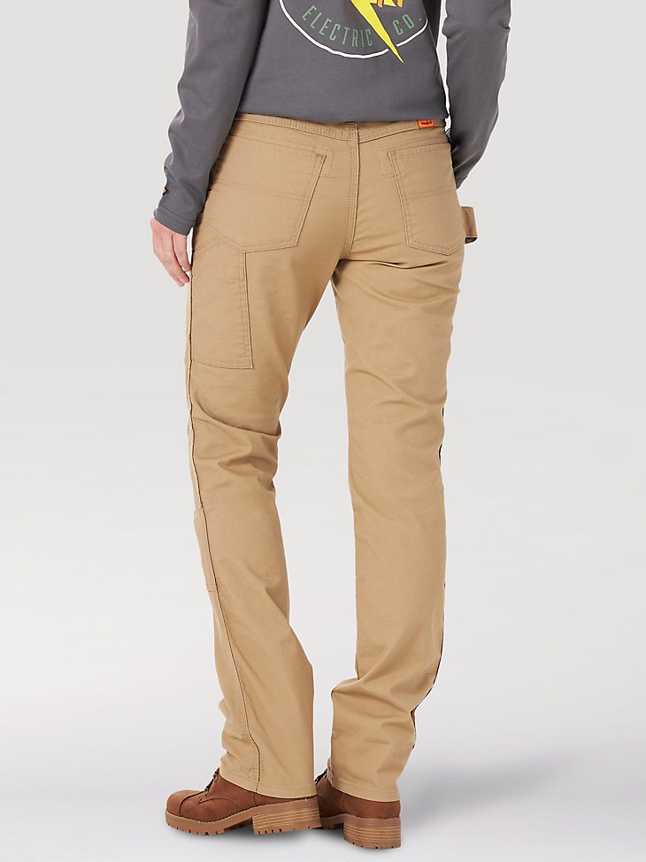 Women's Wrangler FR Flame Resistant Utility Pant in Golden Khaki