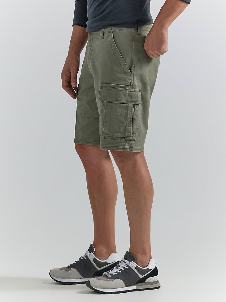 Men's Wrangler Authentics Stretch Cargo Short in Olive Drab
