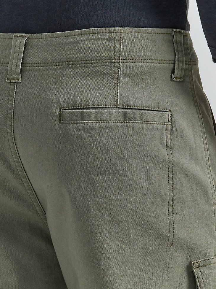 Men's Wrangler Authentics Stretch Cargo Short in Olive Drab