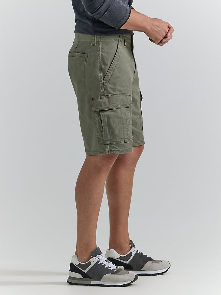 Men's Wrangler Authentics Stretch Cargo Short in Olive Drab