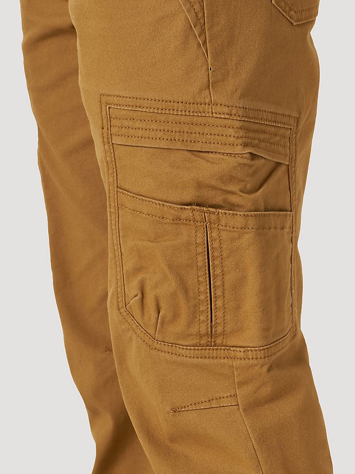 Boy's Wrangler Free To Stretch Gamer Cargo Pant (8-16) in Medal Bronze