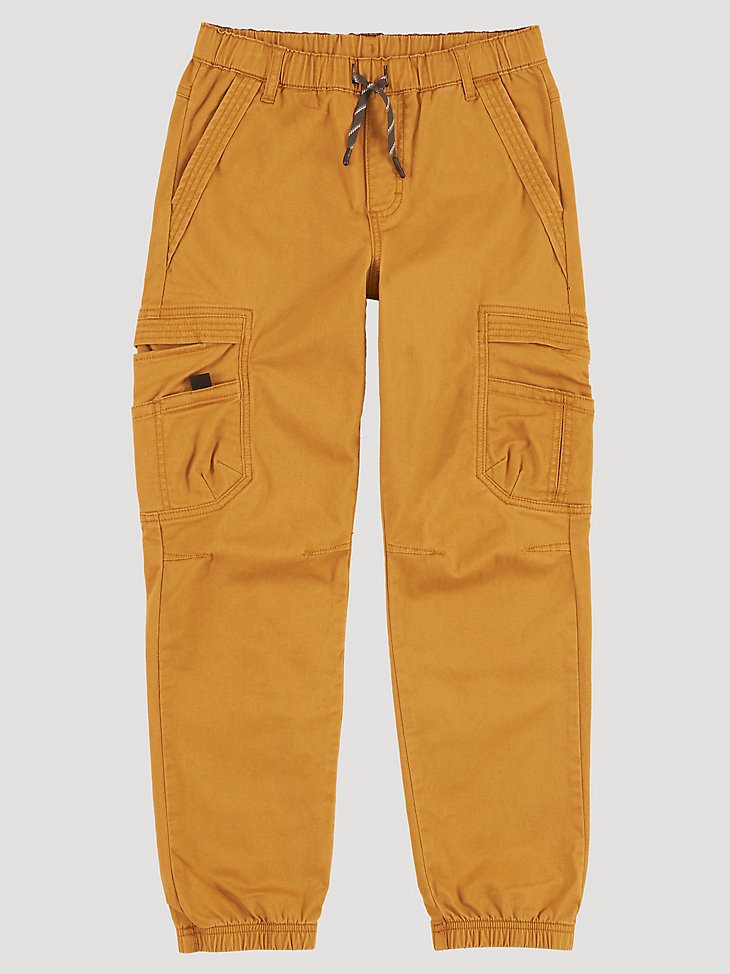 Boy's Wrangler Free To Stretch Gamer Cargo Pant (8-16) in Medal Bronze