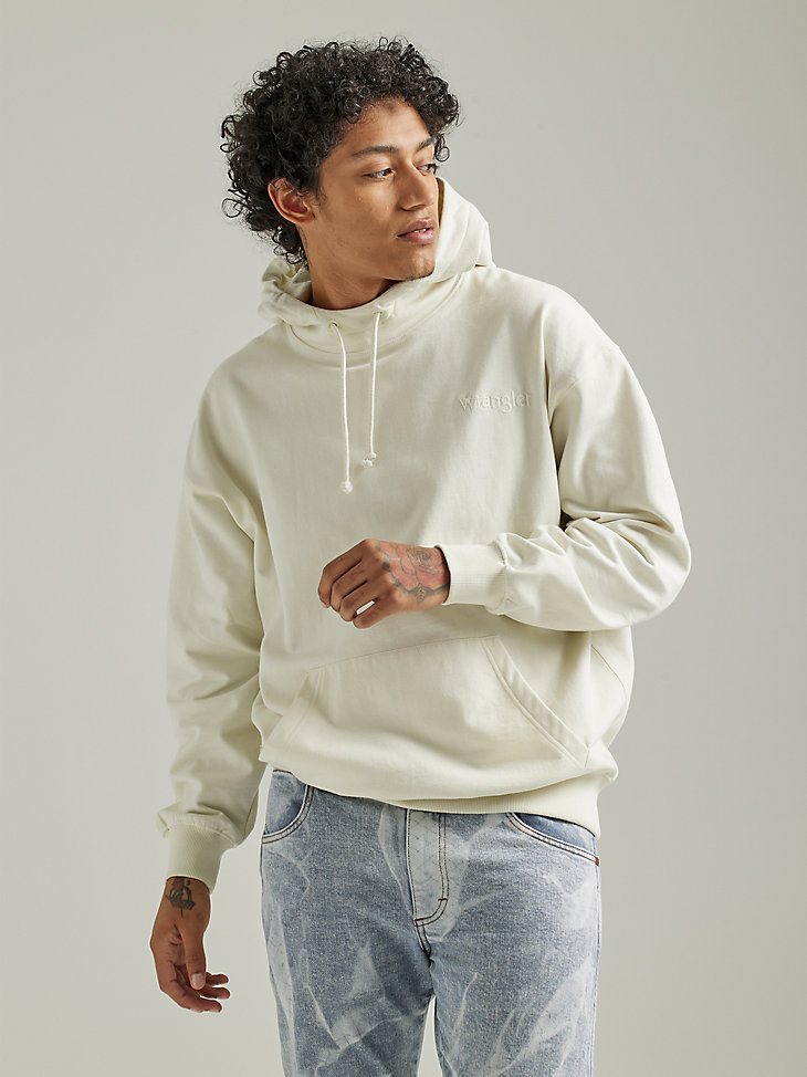 Men's Mariner Kabel Logo Hoodie in Lilly White