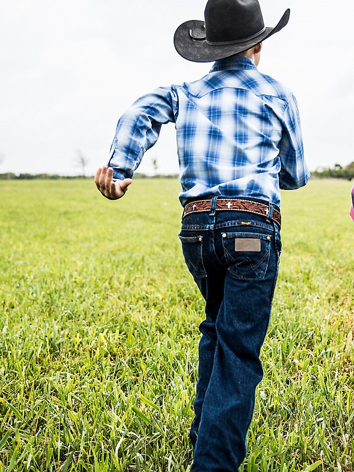 Boy's Wrangler Cowboy Cut Original Fit Jean (4-7) in Dark Indigo
