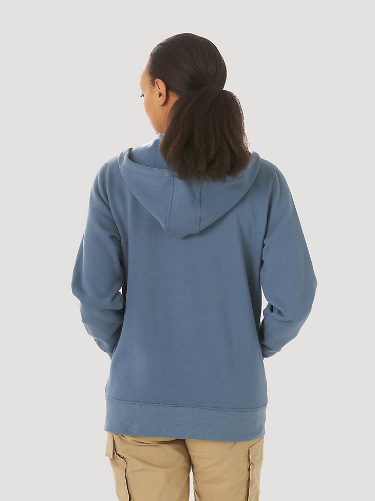 Women's Wrangler RIGGS Workwear Full Zip Work Hoodie in Blue Sea