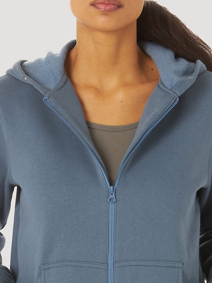 Women's Wrangler RIGGS Workwear Full Zip Work Hoodie in Blue Sea