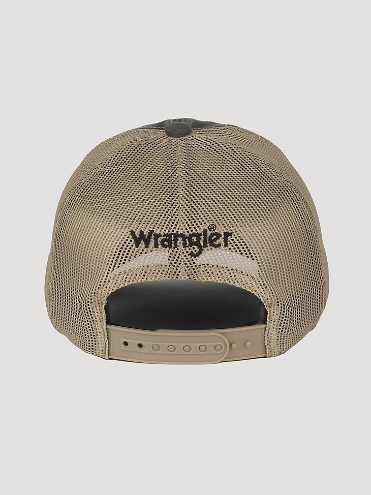 Wrangler Distressed Baseball Hat in Black
