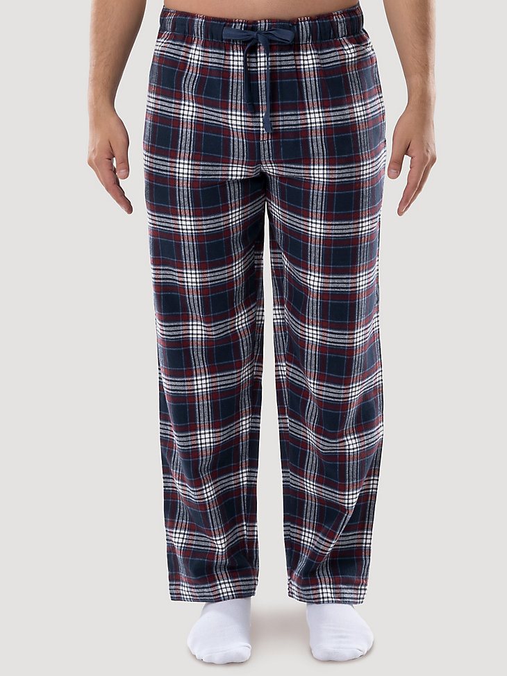 Men's Flannel Plaid Pajama Pant in Dark Sapphire