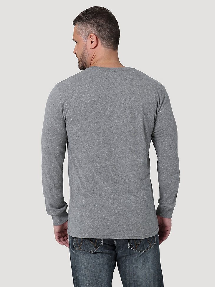 Men's George Strait Long Sleeve Graphic T-Shirt in Graphite Heather