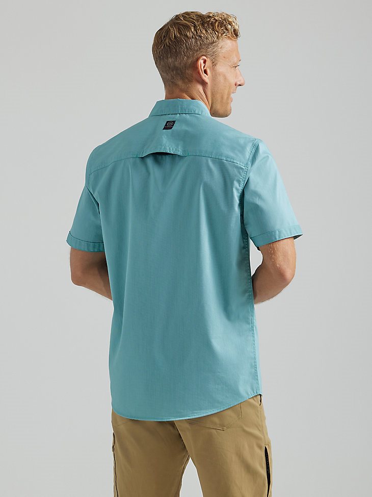 ATG By Wrangler Men's Asymmetrical Zip Pocket Shirt in Tidewater