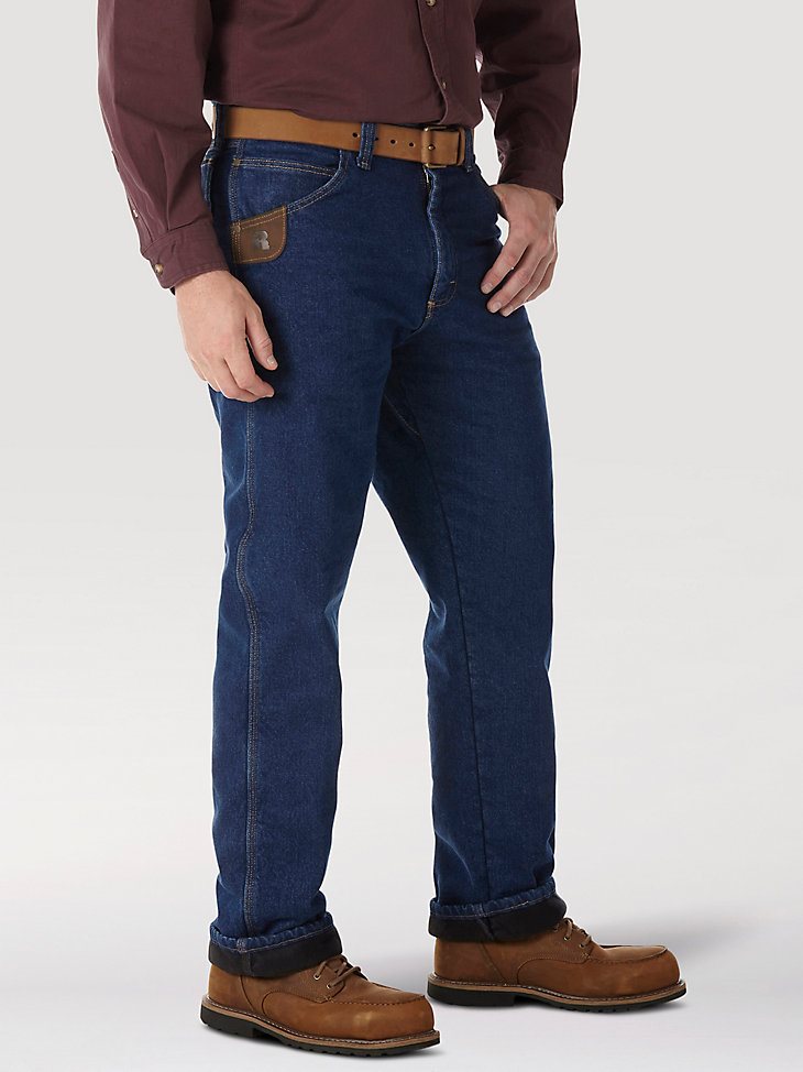 Wrangler RIGGS Workwear Quilted Lined Five Pocket Jean in Antique Indigo