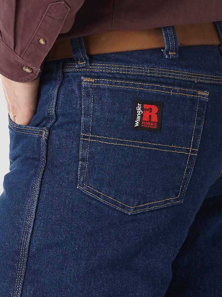 Wrangler RIGGS Workwear Quilted Lined Five Pocket Jean in Antique Indigo