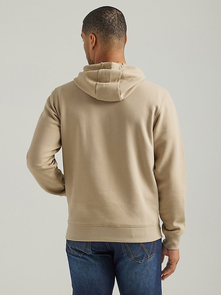 Men's Wrangler Cowboy Graphic Pullover Hoodie in Trench Coat Heather