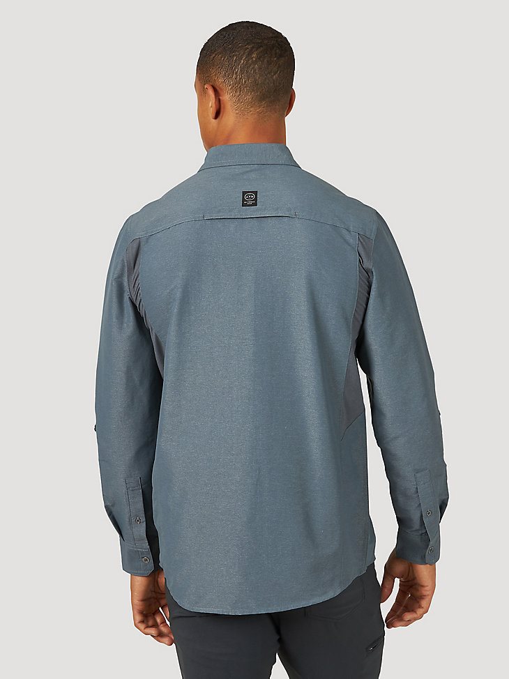 ATG by Wrangler Men's Mix Material Shirt in Turbulence