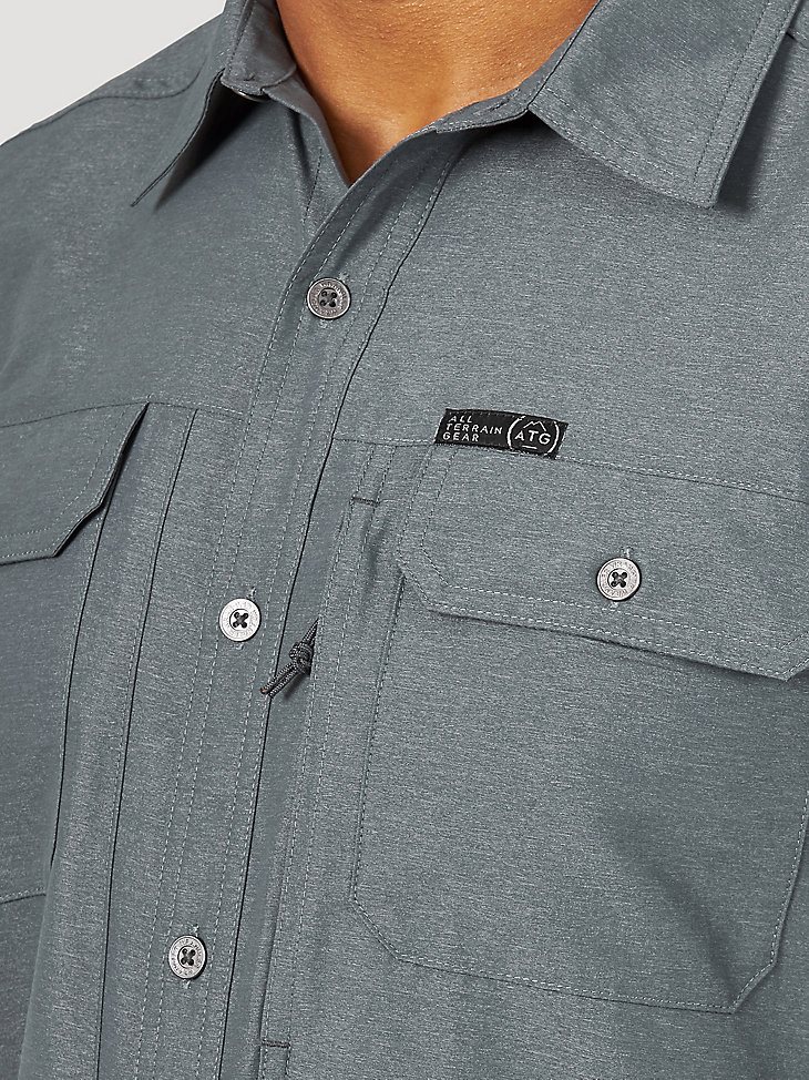 ATG by Wrangler Men's Mix Material Shirt in Turbulence