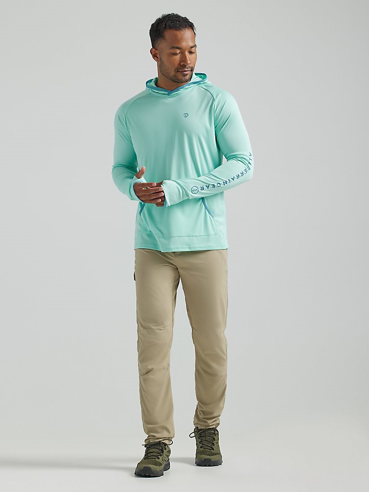 ATG Wrangler Angler Men's Hooded Sun T-Shirt in Ocean