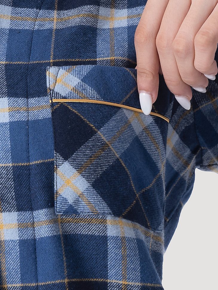 Women's Merry Plaid Sleep Set in Blue