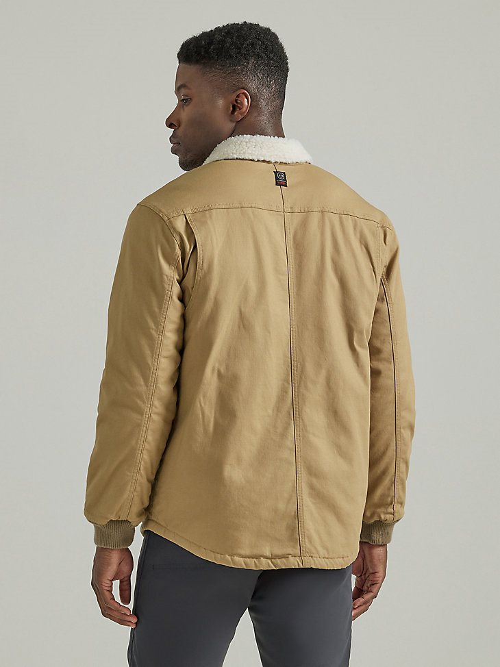 ATG by Wrangler Men's Sherpa Lined Canvas Jacket in Kelp