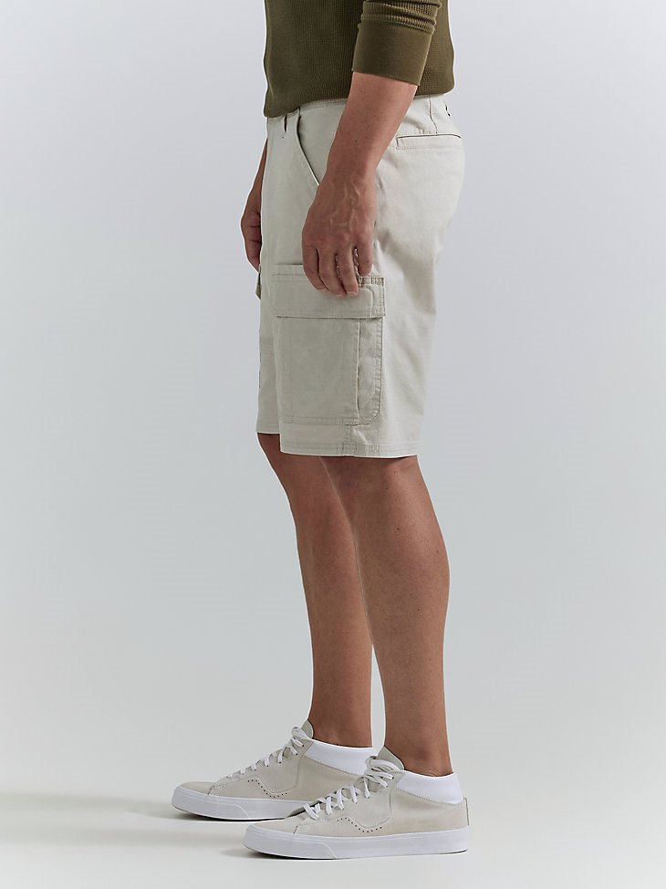 Men's Wrangler Authentics Stretch Cargo Short in Dark Putty