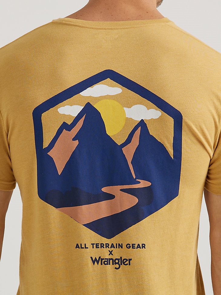 ATG By Wrangler Men's Mountain Path T-Shirt in Pale Gold