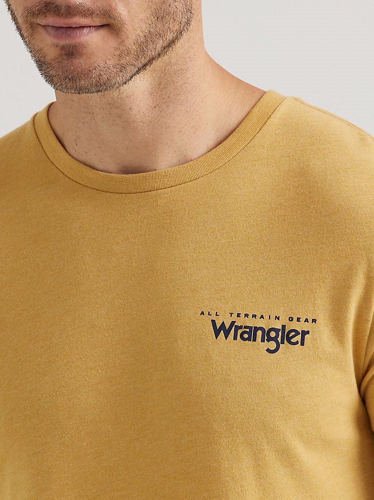 ATG By Wrangler Men's Mountain Path T-Shirt in Pale Gold