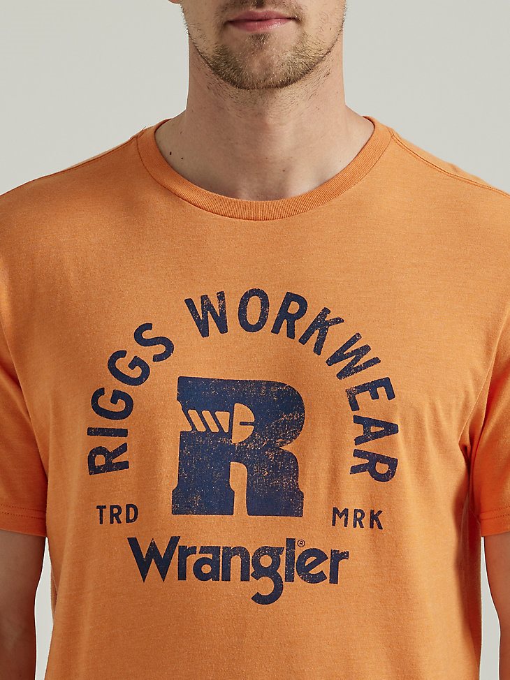 Wrangler RIGGS Workwear Relaxed Front Graphic T-Shirt in Harvest Pumpkin