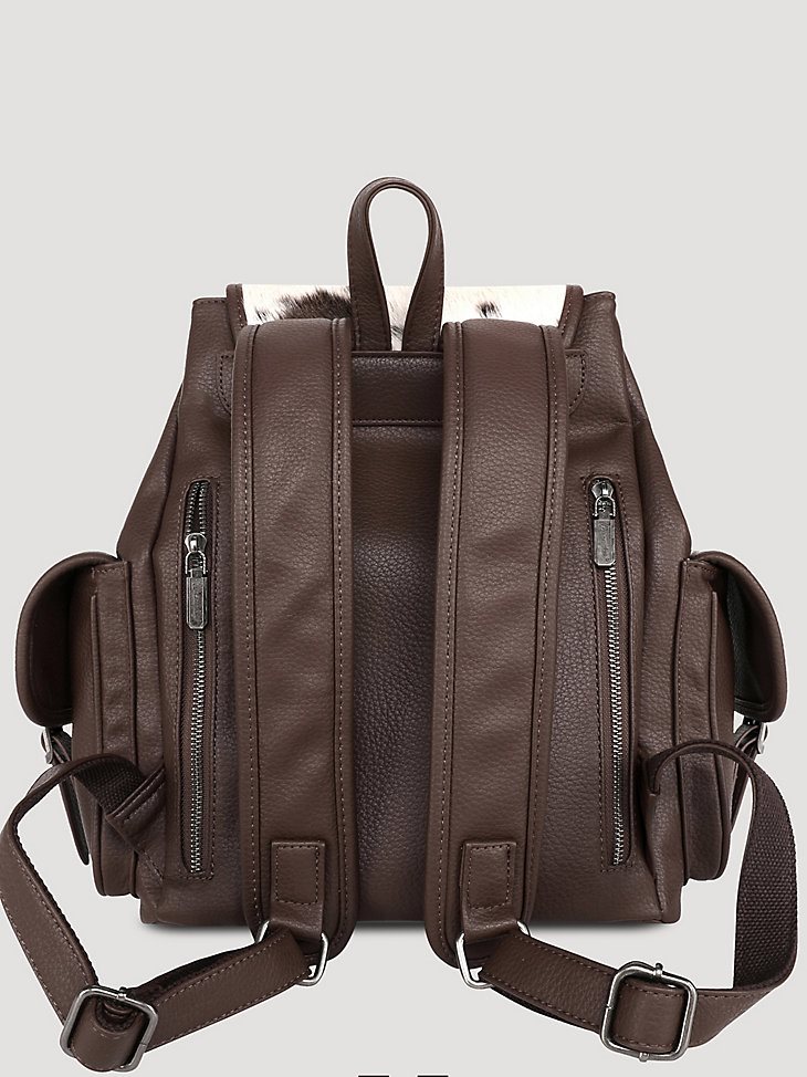 Women's Cowhide Drawstring Backpack in Brown