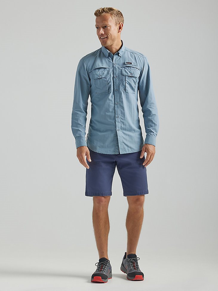 ATG By Wrangler Men's Angler Long Sleeve Shirt in Tradewinds