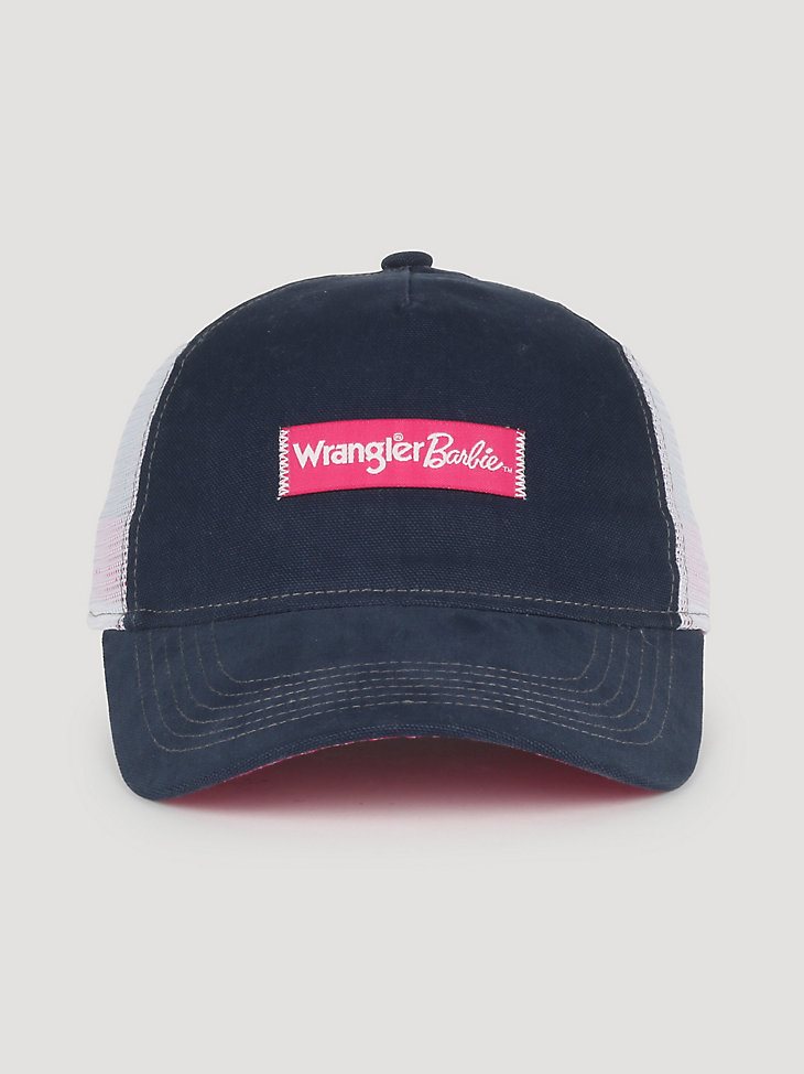 Wrangler x Barbie Canvas Mesh Back Baseball Cap in Navy