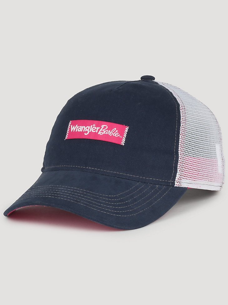 Wrangler x Barbie Canvas Mesh Back Baseball Cap in Navy