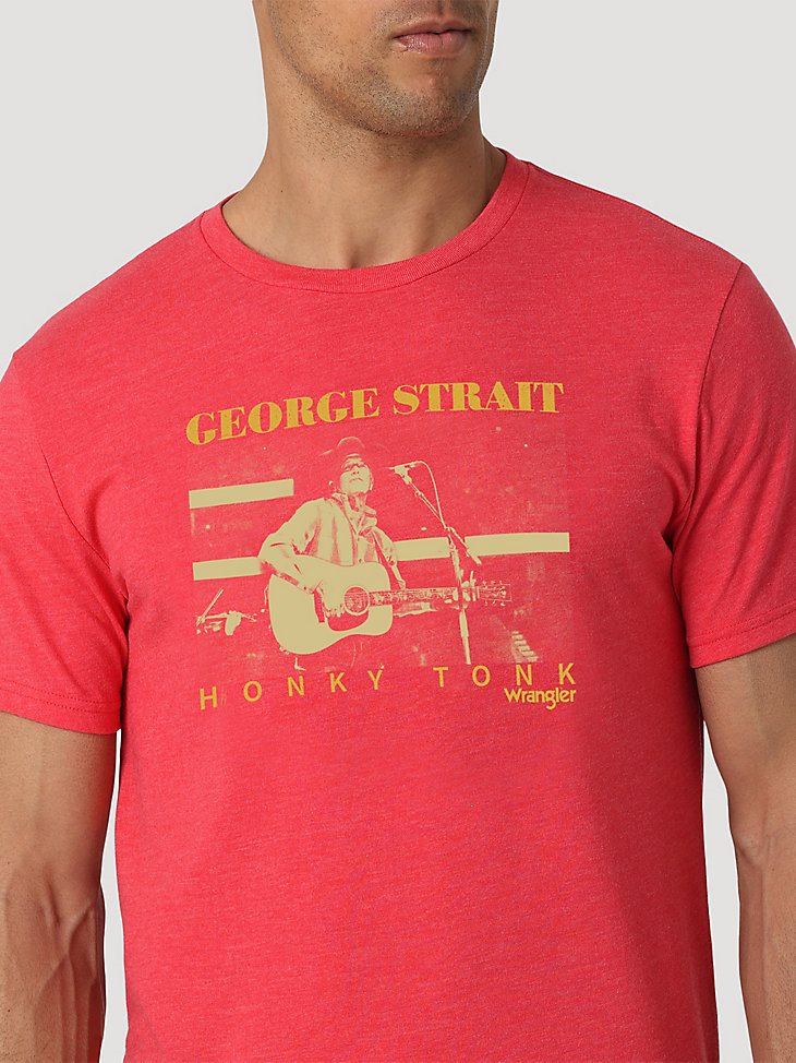 Wrangler George Strait Honky Tonk T-Shirt in Red Heather