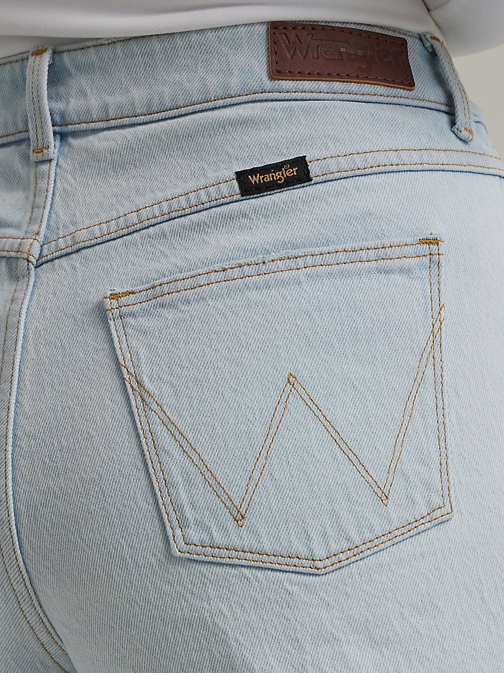 Women's High Rise Mid Thigh Short in Dream Blue