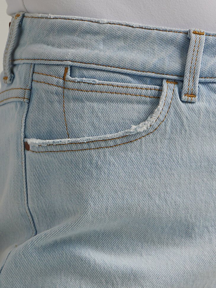 Women's High Rise Mid Thigh Short in Dream Blue