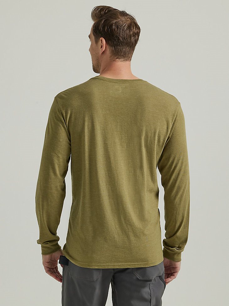 Wrangler RIGGS Workwear Relaxed Front Long Sleeve Graphic T-Shirt in Capulet Olive