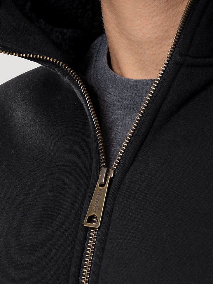 Men's Sherpa Lined Workwear Jacket in Black