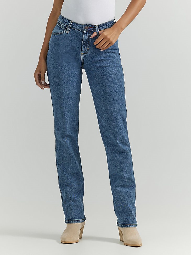 Women's Wrangler Cowboy Cut Slim Fit Stretch Jean in Stonewash