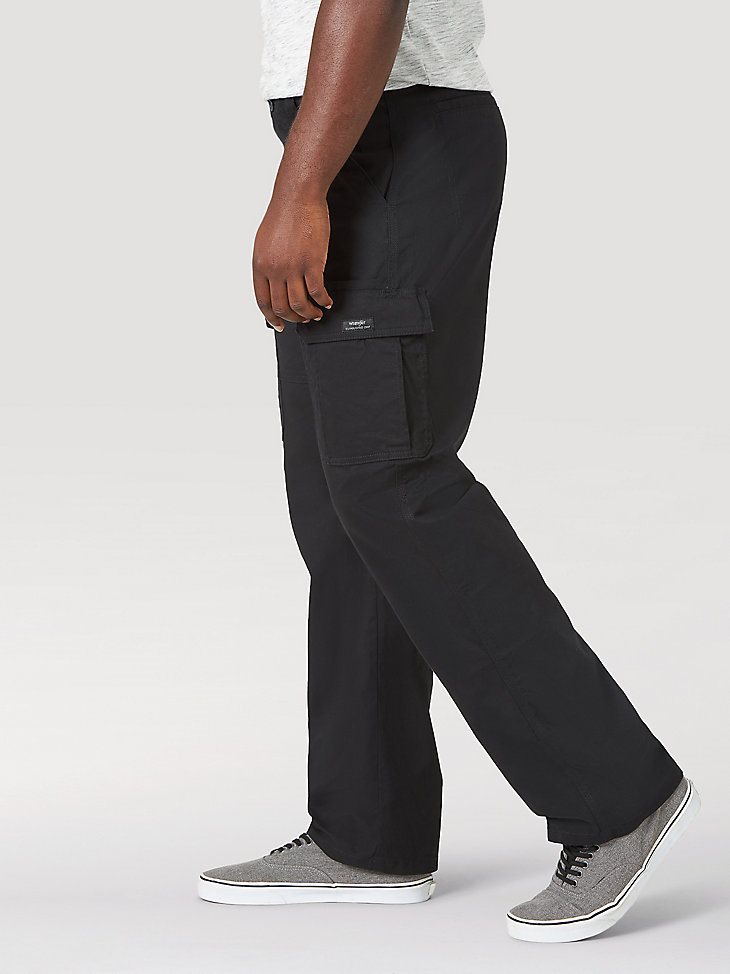 Wrangler Men's Five Star Premium Relaxed Fit Flex Cargo Pant in Black