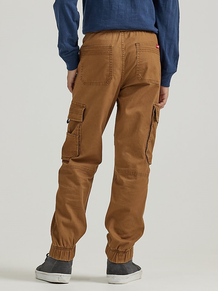 Boy's Loose Fit Cargo Jogger (Husky) in Dachshund Brown