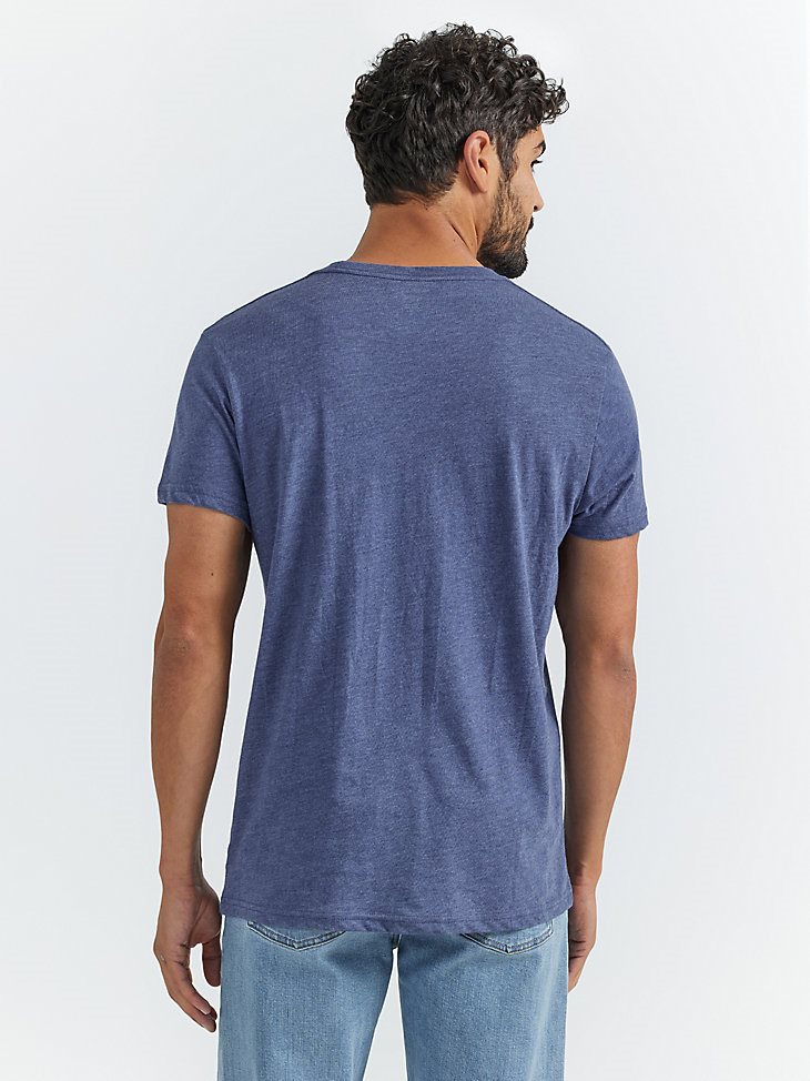 Men's Cowboy Sunset Graphic T-Shirt in Denim Blue