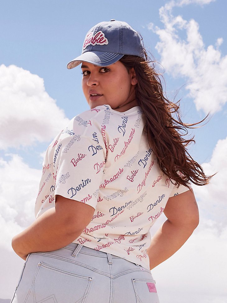Wrangler x Barbie Denim Baseball Cap in Dark Denim