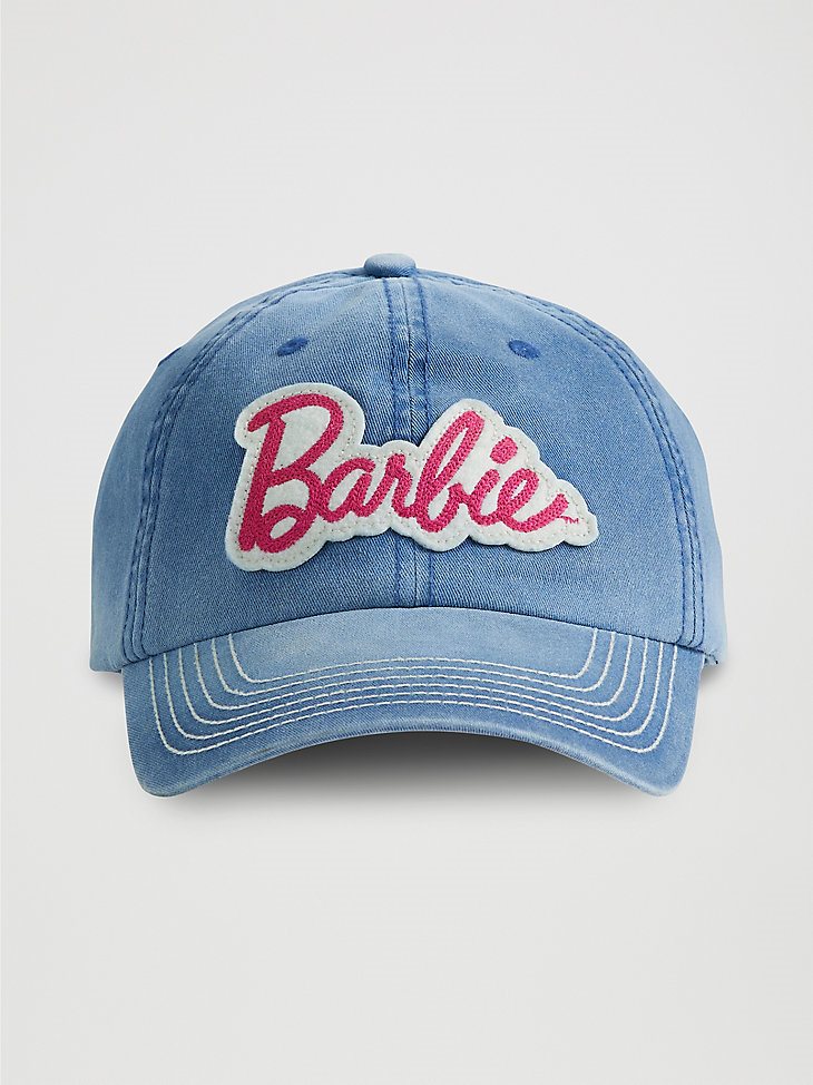 Wrangler x Barbie Denim Baseball Cap in Dark Denim
